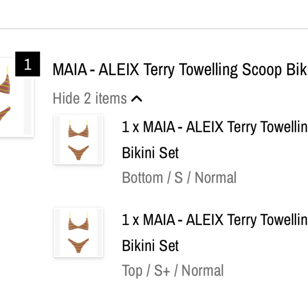 Triangl Swimwear Multicolor Striped Bikini- NWT - Picture 7 of 7